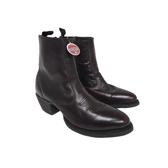 Laredo Other - Laredo Men's 62078 Fletcher Leather Zip Half Western Boot Black Cherry Size 9D